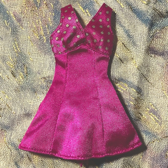 Vintage 90s Genuine Barbie Party Dress Purple Tag - Picture 1 of 5